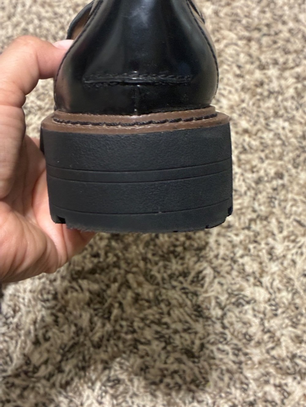 Sam Edelman Black Leather Loafers with Gold Bit - Picture 6 of 14
